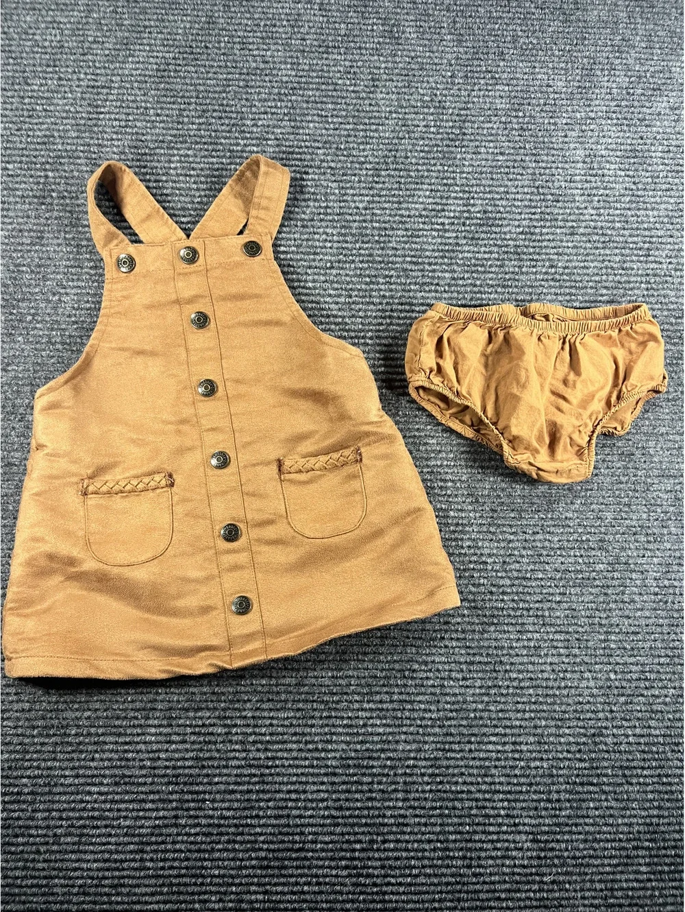 Gymboree Toddler Girls 2T Brown Suede Like Jumper Dress
